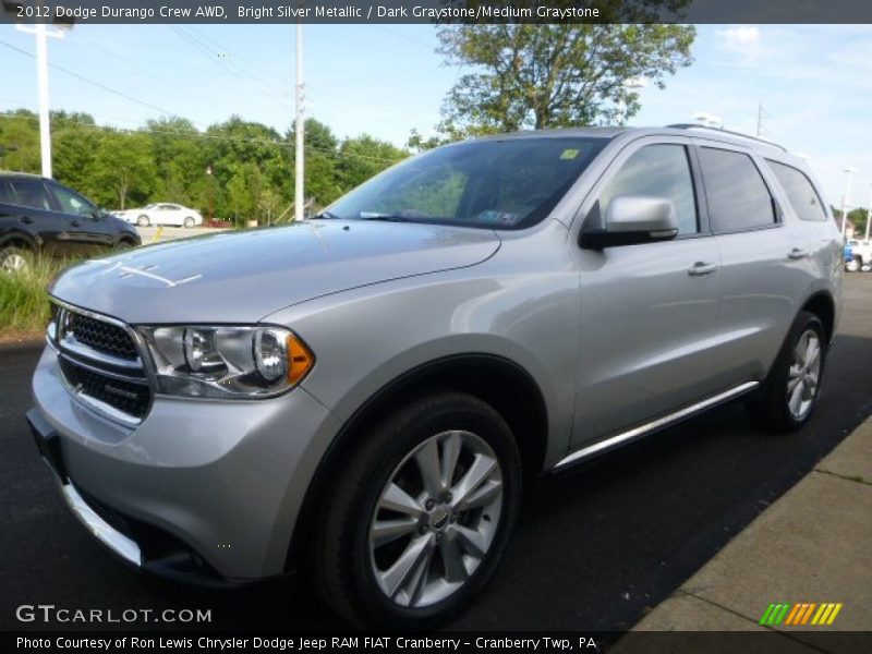 Bright Silver Metallic / Dark Graystone/Medium Graystone 2012 Dodge Durango Crew AWD
