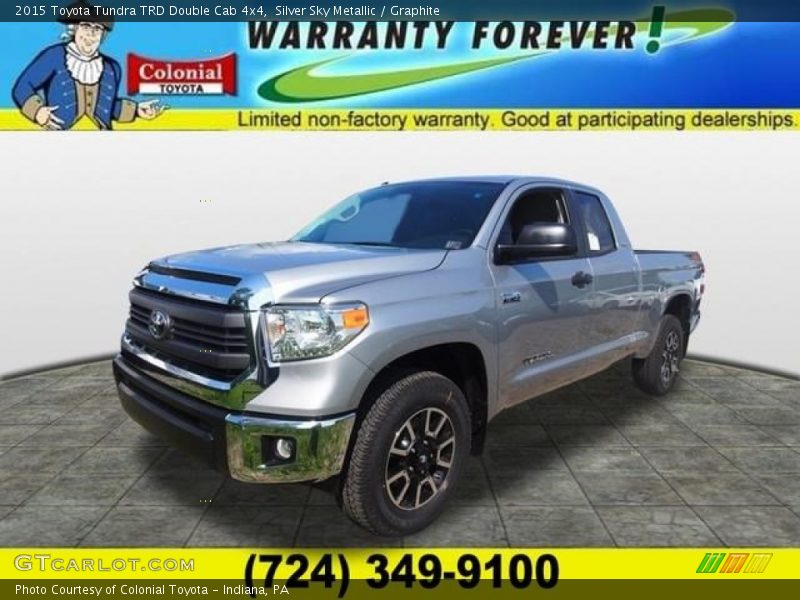 Silver Sky Metallic / Graphite 2015 Toyota Tundra TRD Double Cab 4x4