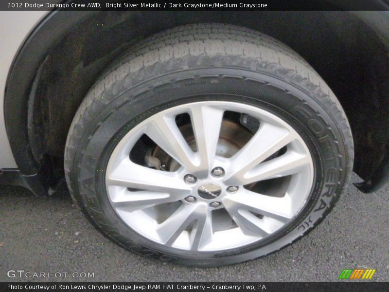 Bright Silver Metallic / Dark Graystone/Medium Graystone 2012 Dodge Durango Crew AWD
