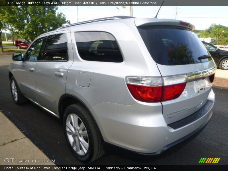 Bright Silver Metallic / Dark Graystone/Medium Graystone 2012 Dodge Durango Crew AWD