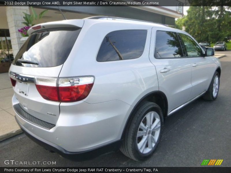 Bright Silver Metallic / Dark Graystone/Medium Graystone 2012 Dodge Durango Crew AWD