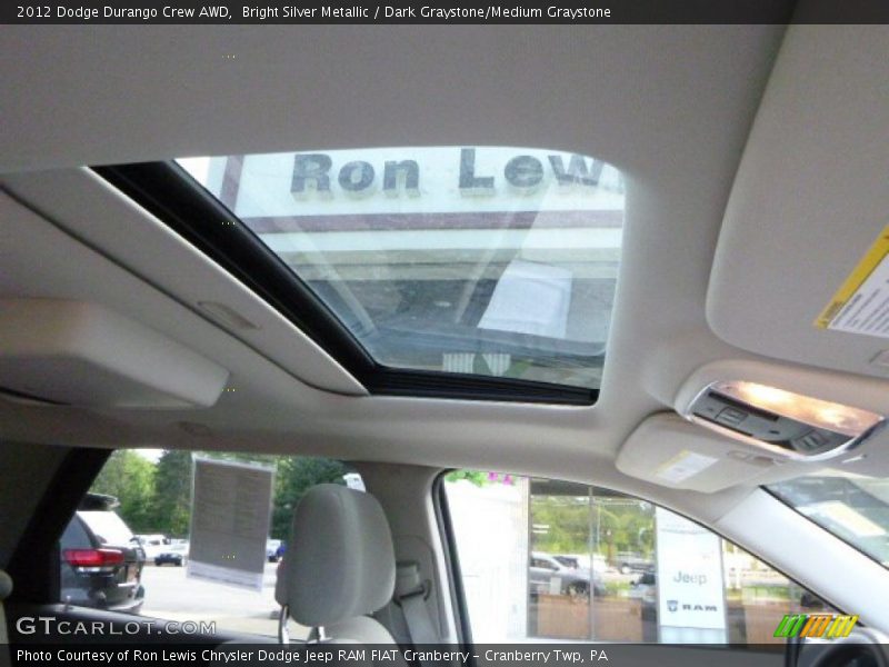 Bright Silver Metallic / Dark Graystone/Medium Graystone 2012 Dodge Durango Crew AWD