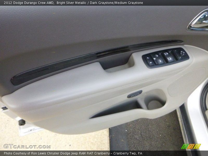 Bright Silver Metallic / Dark Graystone/Medium Graystone 2012 Dodge Durango Crew AWD