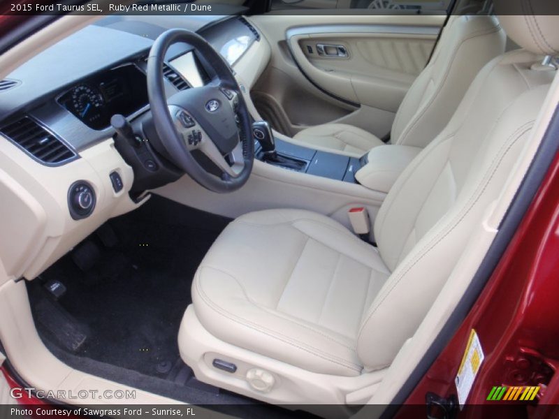 Ruby Red Metallic / Dune 2015 Ford Taurus SEL