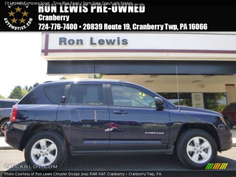 True Blue Pearl / Dark Slate Gray/Light Pebble 2014 Jeep Compass Sport