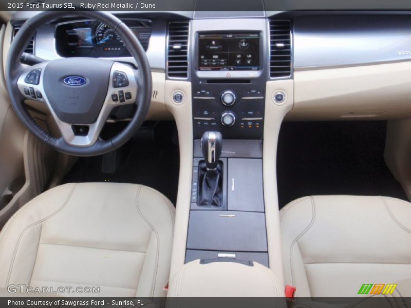 Ruby Red Metallic / Dune 2015 Ford Taurus SEL