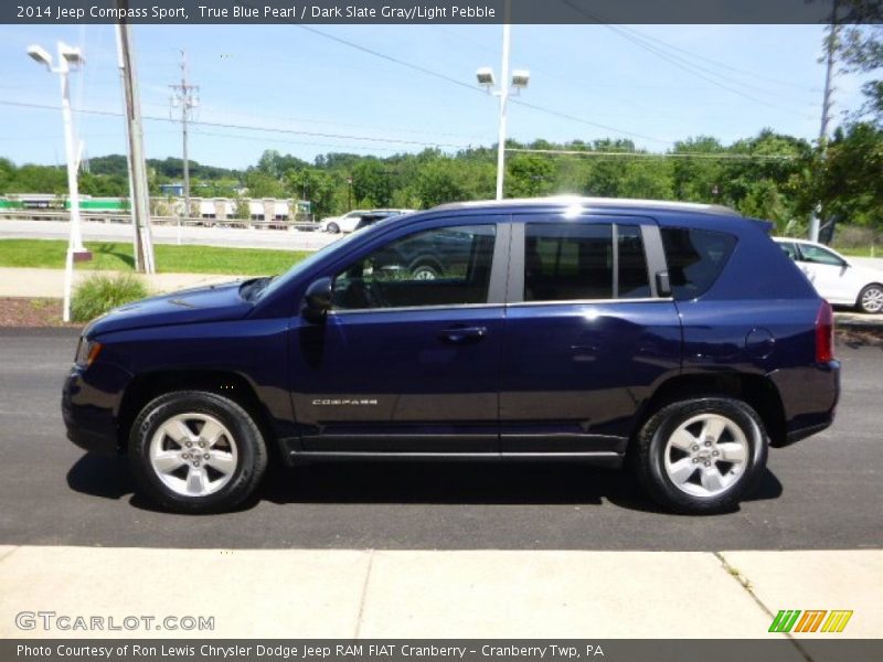 True Blue Pearl / Dark Slate Gray/Light Pebble 2014 Jeep Compass Sport