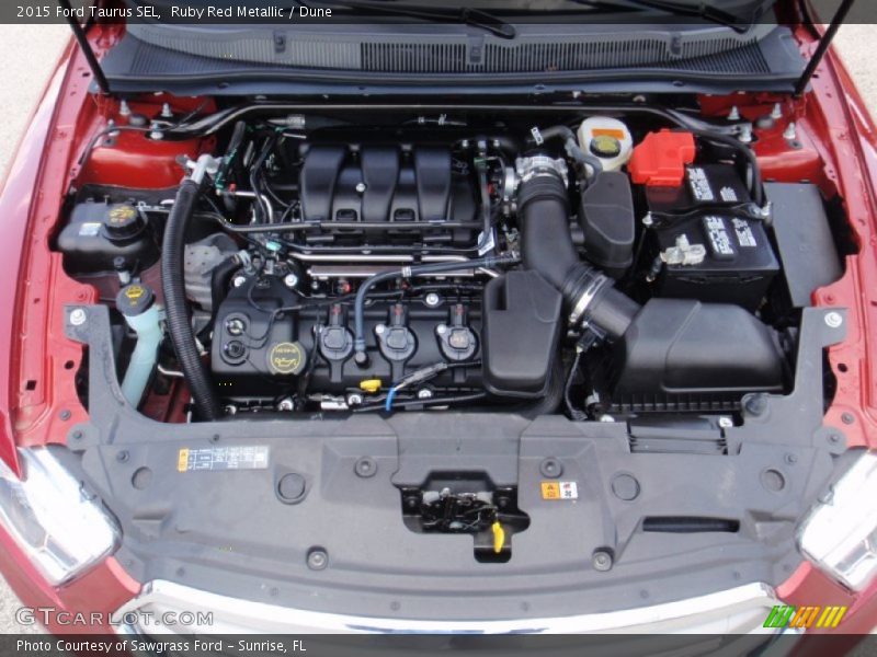 Ruby Red Metallic / Dune 2015 Ford Taurus SEL