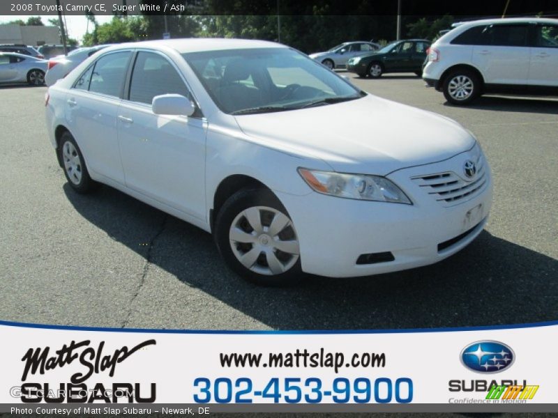 Super White / Ash 2008 Toyota Camry CE