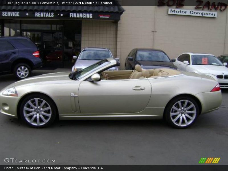 Winter Gold Metallic / Caramel 2007 Jaguar XK XK8 Convertible