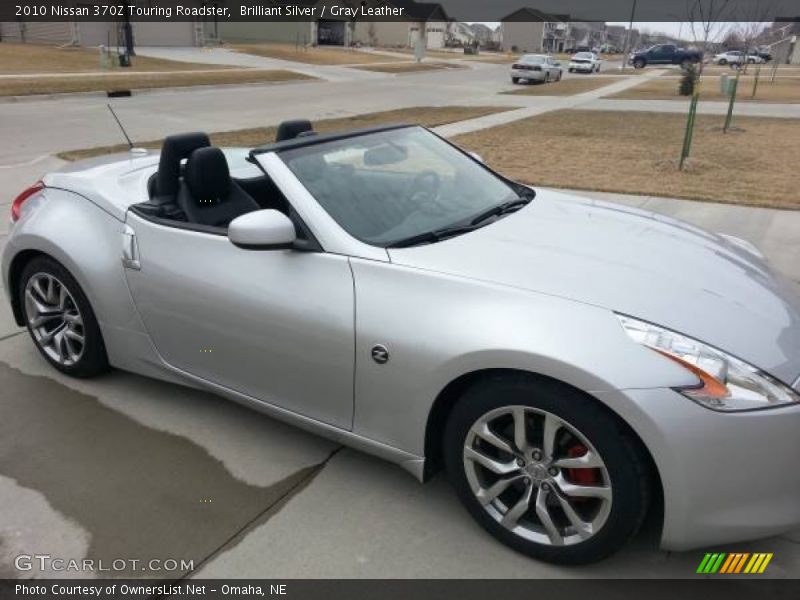 Brilliant Silver / Gray Leather 2010 Nissan 370Z Touring Roadster