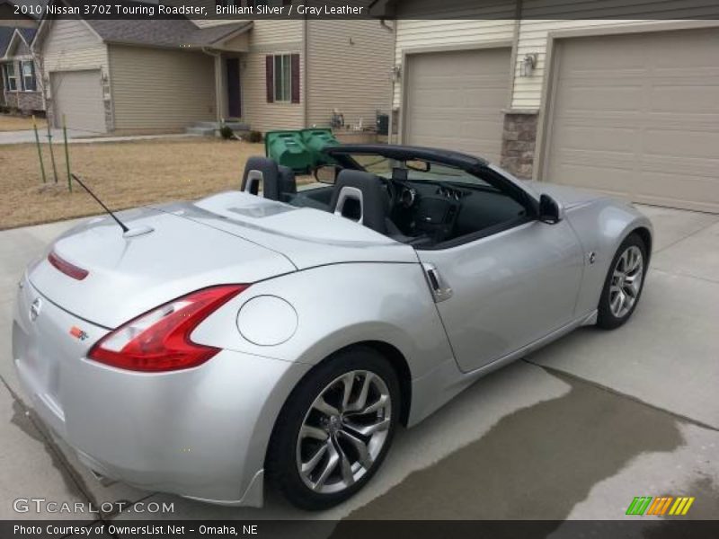 Brilliant Silver / Gray Leather 2010 Nissan 370Z Touring Roadster