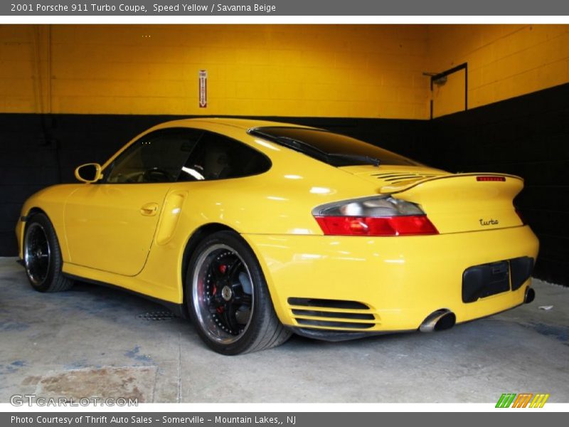 Speed Yellow / Savanna Beige 2001 Porsche 911 Turbo Coupe
