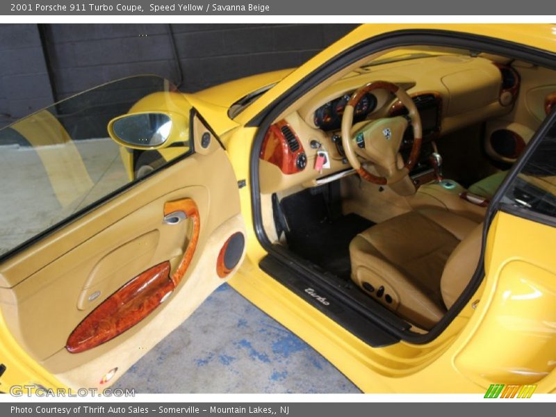 Speed Yellow / Savanna Beige 2001 Porsche 911 Turbo Coupe
