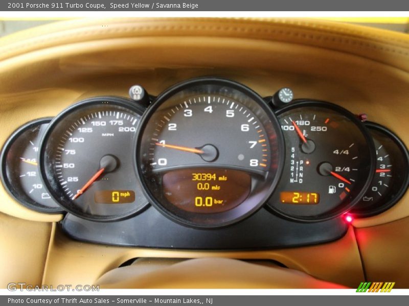 Speed Yellow / Savanna Beige 2001 Porsche 911 Turbo Coupe