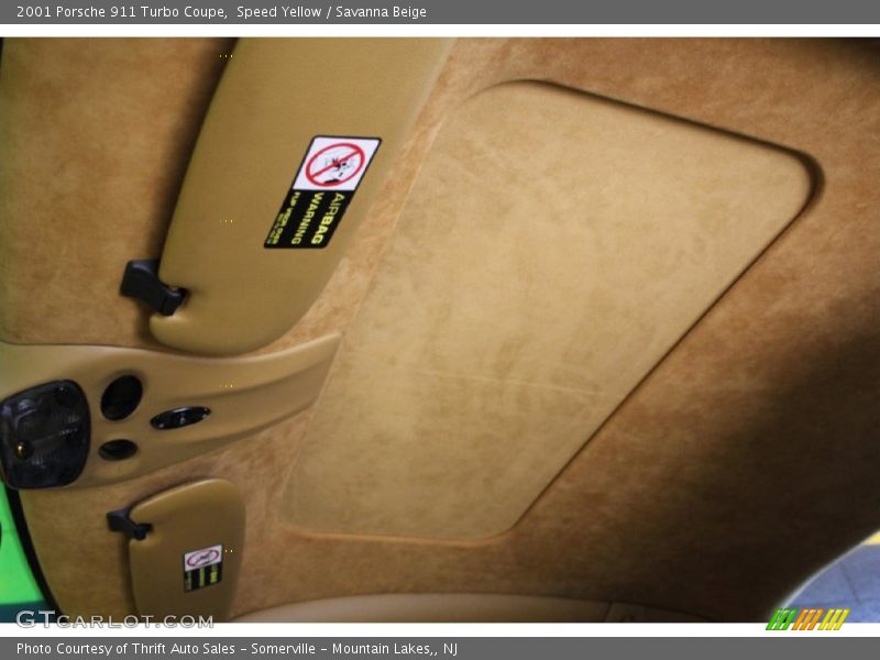 Speed Yellow / Savanna Beige 2001 Porsche 911 Turbo Coupe