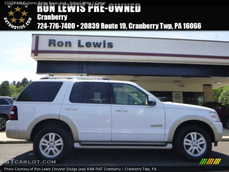 Oxford White / Camel 2007 Ford Explorer Eddie Bauer 4x4