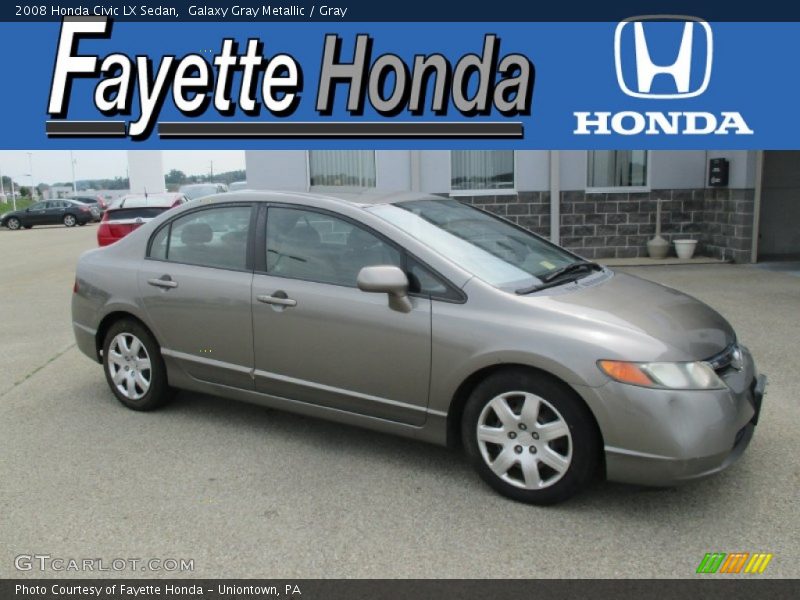 Galaxy Gray Metallic / Gray 2008 Honda Civic LX Sedan