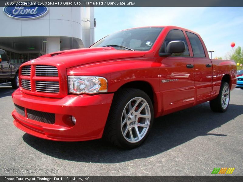 Flame Red / Dark Slate Gray 2005 Dodge Ram 1500 SRT-10 Quad Cab