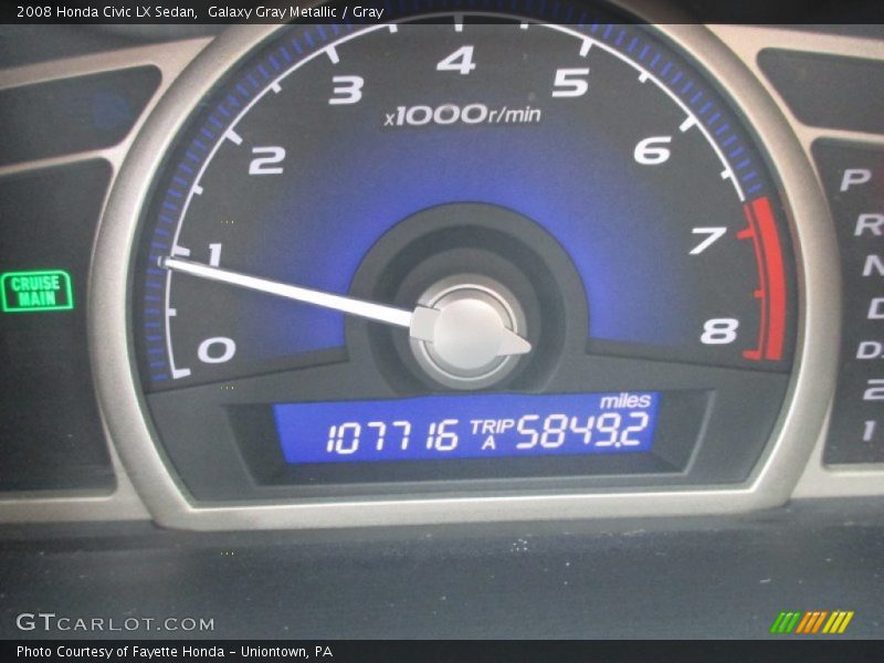 Galaxy Gray Metallic / Gray 2008 Honda Civic LX Sedan