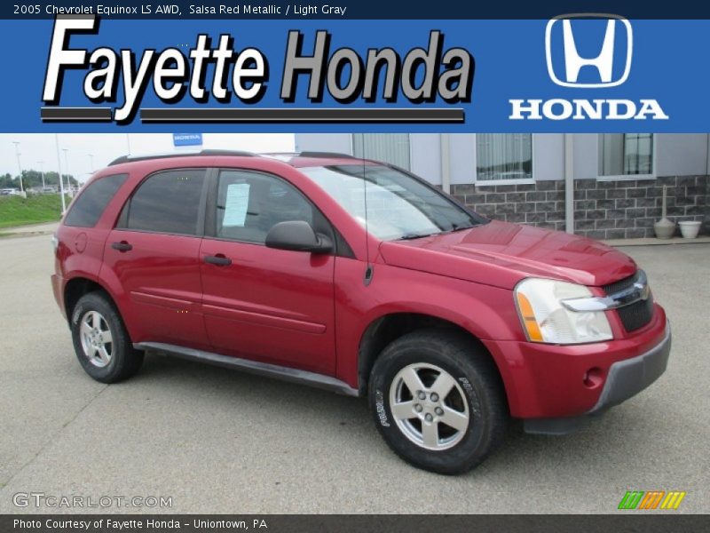 Salsa Red Metallic / Light Gray 2005 Chevrolet Equinox LS AWD