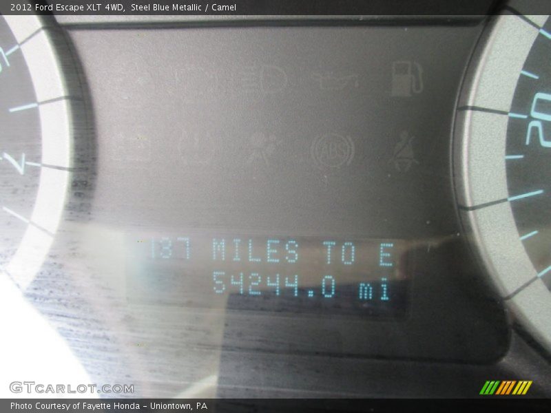 Steel Blue Metallic / Camel 2012 Ford Escape XLT 4WD