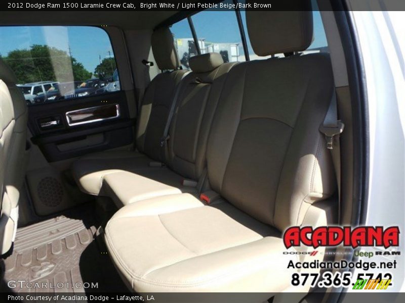 Bright White / Light Pebble Beige/Bark Brown 2012 Dodge Ram 1500 Laramie Crew Cab