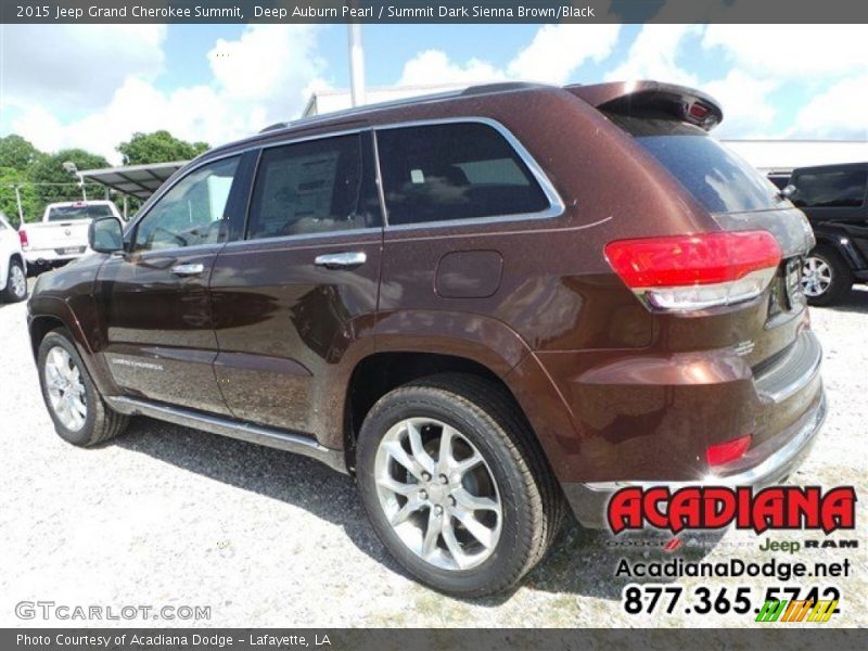 Deep Auburn Pearl / Summit Dark Sienna Brown/Black 2015 Jeep Grand Cherokee Summit