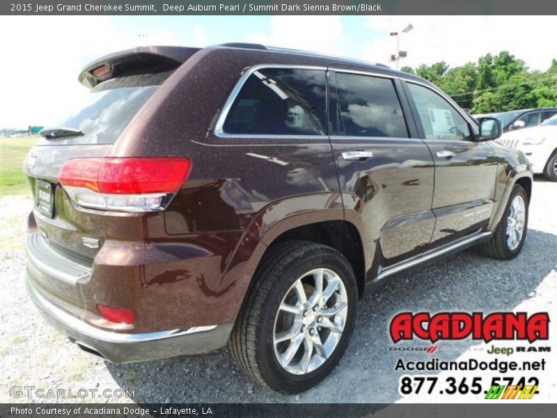 Deep Auburn Pearl / Summit Dark Sienna Brown/Black 2015 Jeep Grand Cherokee Summit