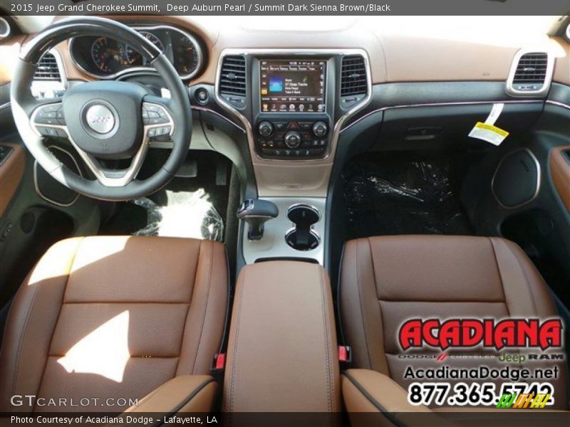 Deep Auburn Pearl / Summit Dark Sienna Brown/Black 2015 Jeep Grand Cherokee Summit