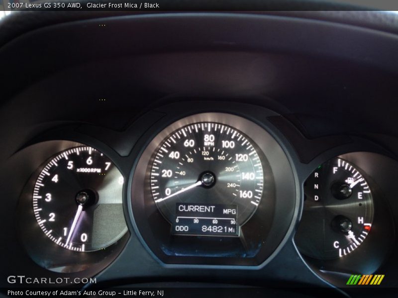Glacier Frost Mica / Black 2007 Lexus GS 350 AWD