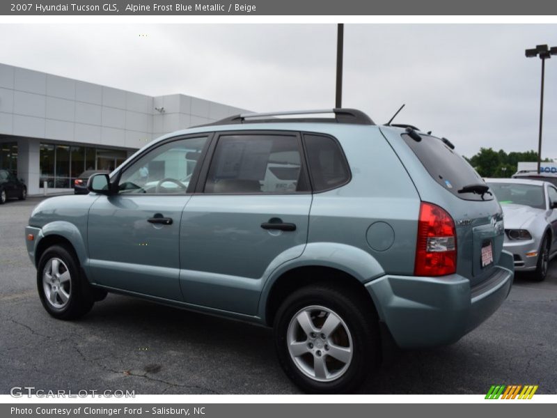 Alpine Frost Blue Metallic / Beige 2007 Hyundai Tucson GLS