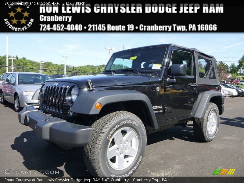 Black / Black 2015 Jeep Wrangler Sport 4x4