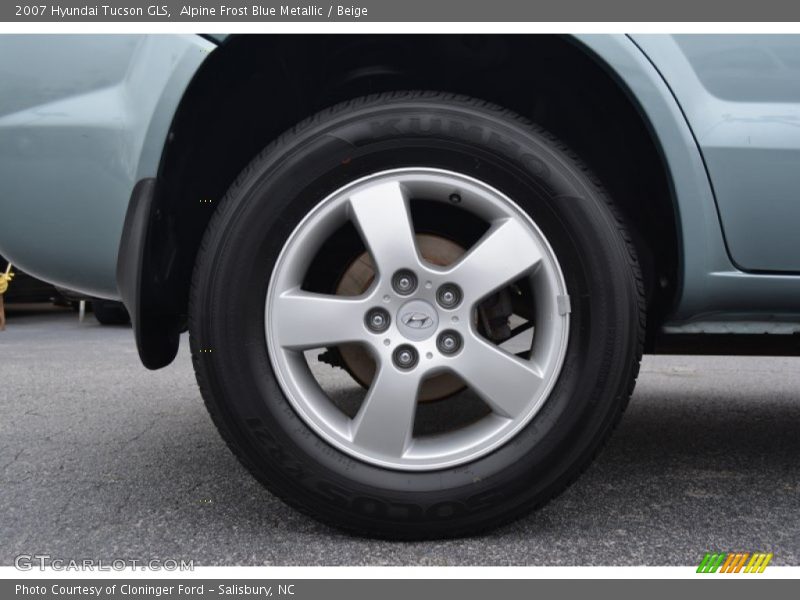 Alpine Frost Blue Metallic / Beige 2007 Hyundai Tucson GLS