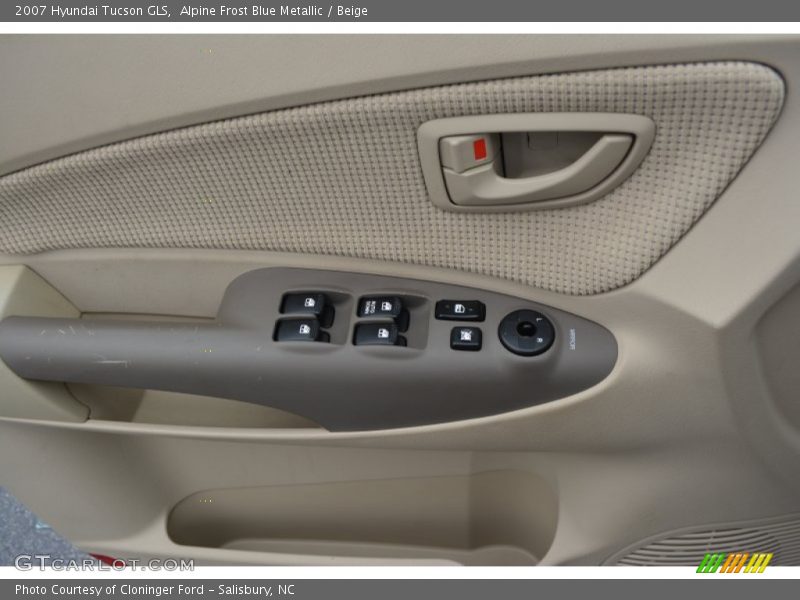 Alpine Frost Blue Metallic / Beige 2007 Hyundai Tucson GLS