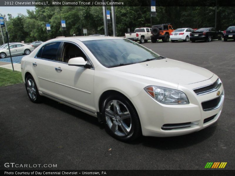 White Diamond Tricoat / Cocoa/Cashmere 2012 Chevrolet Malibu LT