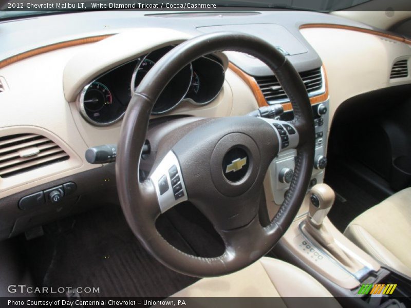 White Diamond Tricoat / Cocoa/Cashmere 2012 Chevrolet Malibu LT