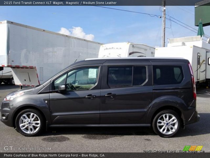 Magnetic / Medium Stone Leather 2015 Ford Transit Connect XLT Wagon