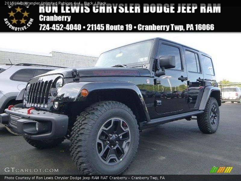 Black / Black 2015 Jeep Wrangler Unlimited Rubicon 4x4