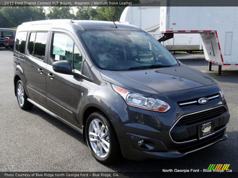 Magnetic / Medium Stone Leather 2015 Ford Transit Connect XLT Wagon