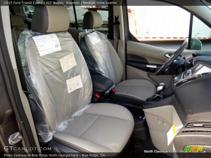 Magnetic / Medium Stone Leather 2015 Ford Transit Connect XLT Wagon