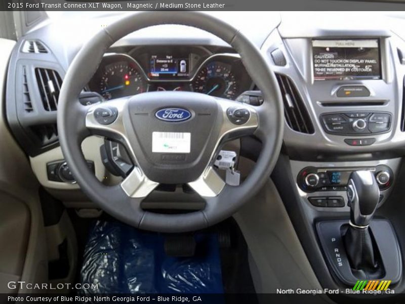 Magnetic / Medium Stone Leather 2015 Ford Transit Connect XLT Wagon
