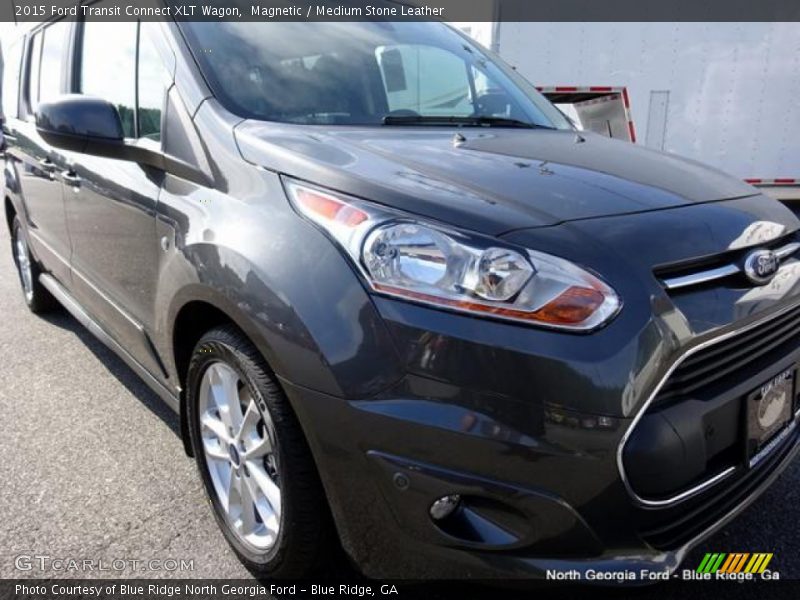 Magnetic / Medium Stone Leather 2015 Ford Transit Connect XLT Wagon