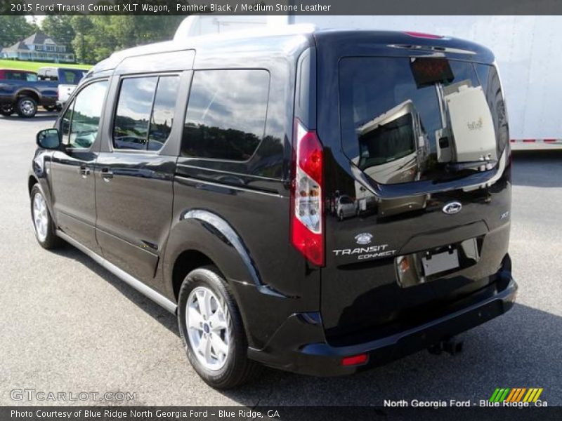 Panther Black / Medium Stone Leather 2015 Ford Transit Connect XLT Wagon