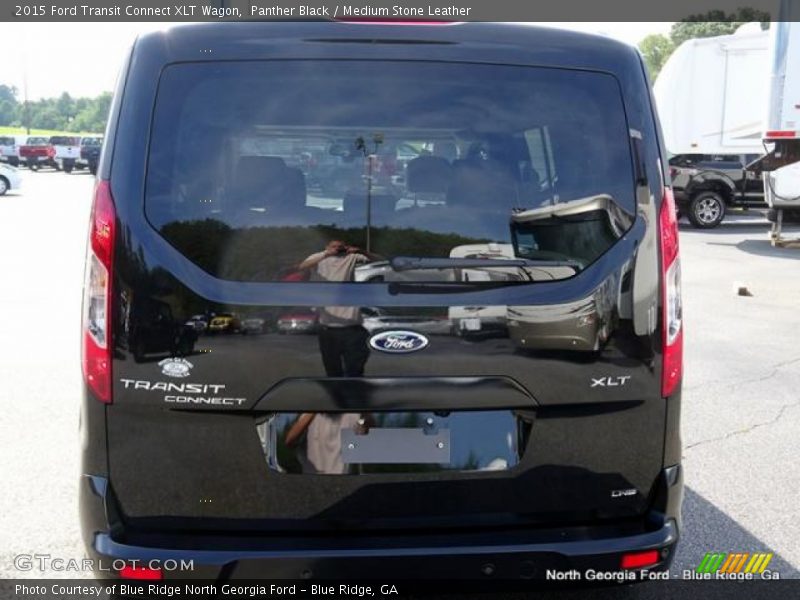 Panther Black / Medium Stone Leather 2015 Ford Transit Connect XLT Wagon