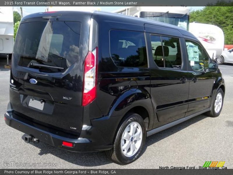 Panther Black / Medium Stone Leather 2015 Ford Transit Connect XLT Wagon