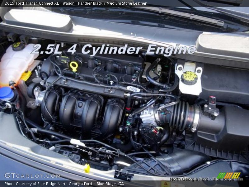 Panther Black / Medium Stone Leather 2015 Ford Transit Connect XLT Wagon