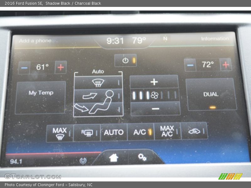 Shadow Black / Charcoal Black 2016 Ford Fusion SE
