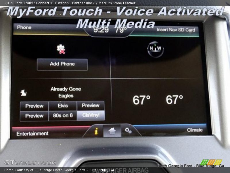 Panther Black / Medium Stone Leather 2015 Ford Transit Connect XLT Wagon