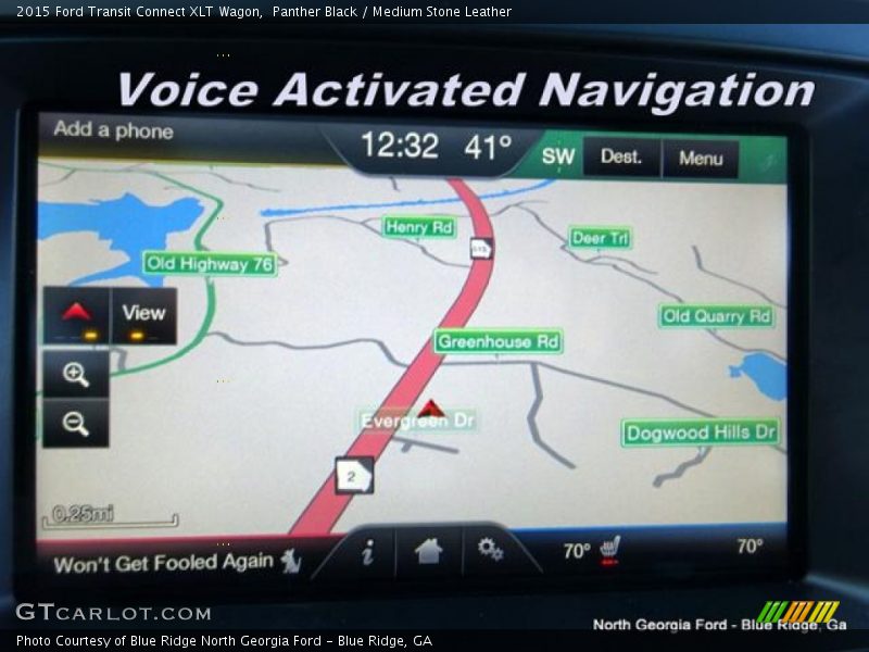 Panther Black / Medium Stone Leather 2015 Ford Transit Connect XLT Wagon